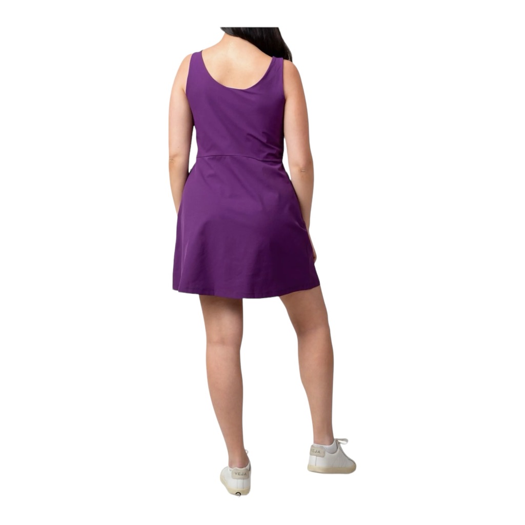 Nwt Alder Get Dirty Dress 2.0 Eggplant Women’s Size Xs Nylon Zipper Pockets — image 2 of 8
